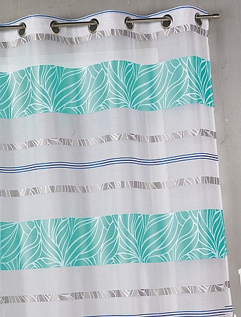 Voilage en jacquard à rayures horizontales colorées