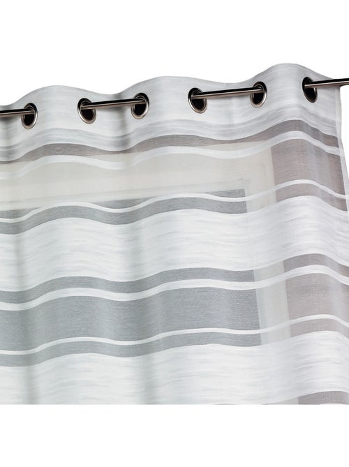Voilage en jacquard à rayures horizontales - Kiabi Voilage en jacquard à rayures horizontales - Kiabi