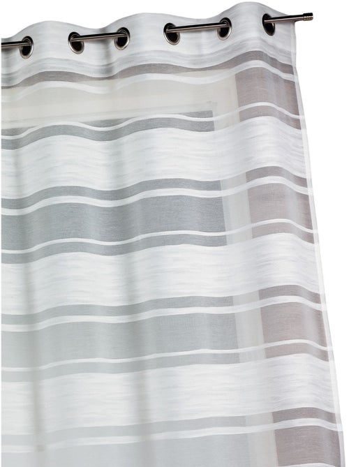 Voilage en jacquard à rayures horizontales - Kiabi Voilage en jacquard à rayures horizontales - Kiabi