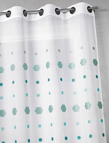 Voilage en jacquard aux imprimés hexagonaux