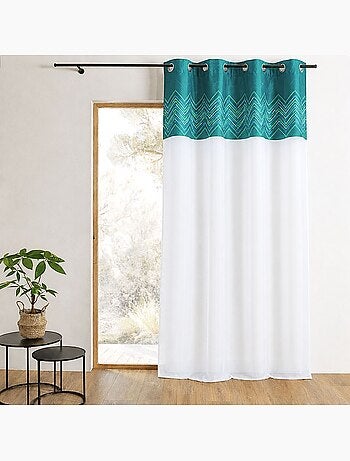 Voilage en jacquard avec parement à chevrons