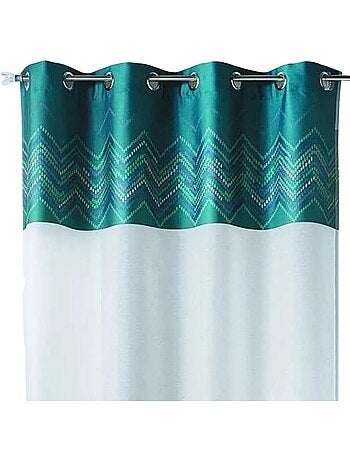 Voilage en jacquard avec parement à chevrons