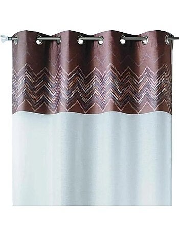 Voilage en jacquard avec parement à chevrons