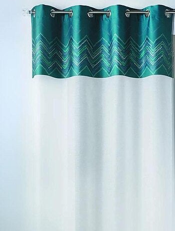 Voilage en jacquard avec parement haut "chevron