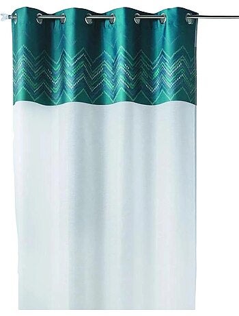 Voilage en jacquard avec parement haut "chevron
