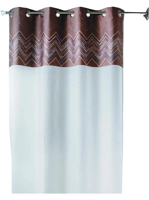 Voilage en jacquard avec parement haut "chevron" - Kiabi Voilage en jacquard avec parement haut "chevron" - Kiabi