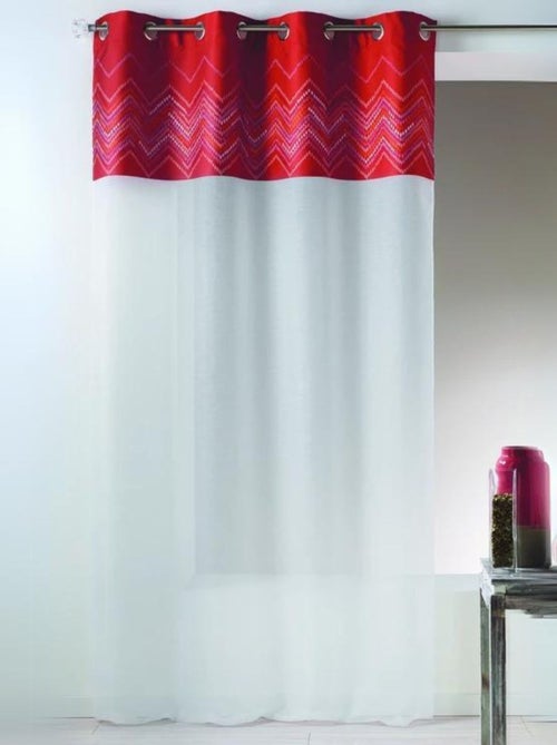 Voilage en jacquard avec parement haut "chevron" - Kiabi