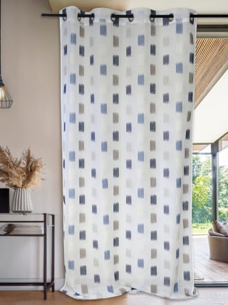 Voilage en Jacquard Fantaisie  - Effet Damier
