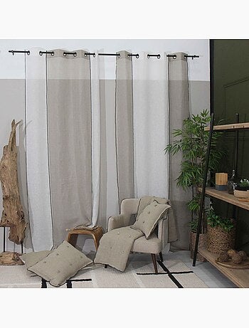 Voilage en lin à œillets