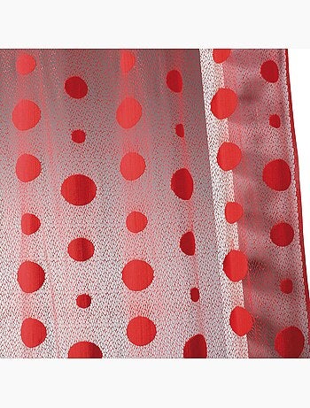 Voilage en maille - effet filet à pois