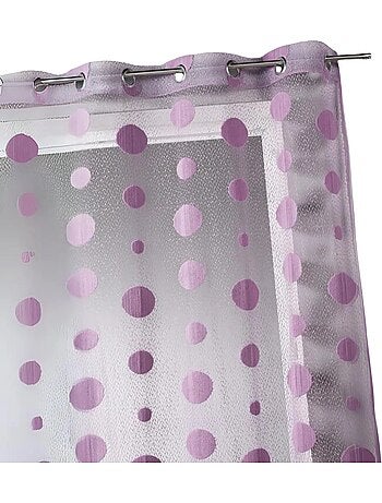 Voilage en maille - Effet filet à pois