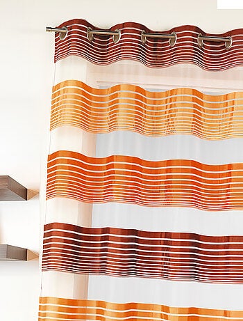 Voilage en organza à fines rayures horizontales
