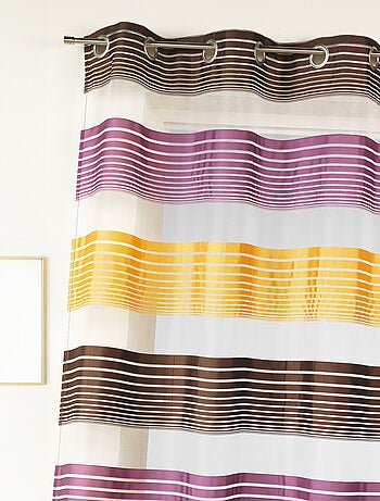 Voilage en organza à fines rayures horizontales