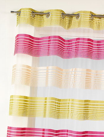 Voilage en organza à fines rayures horizontales