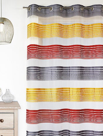 Voilage en organza à fines rayures horizontales