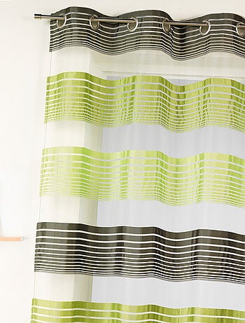 Voilage en organza à fines rayures horizontales