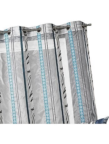 Voilage en organza à fines rayures zébrées