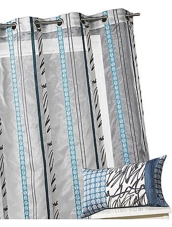 Voilage en organza à fines rayures zébrées