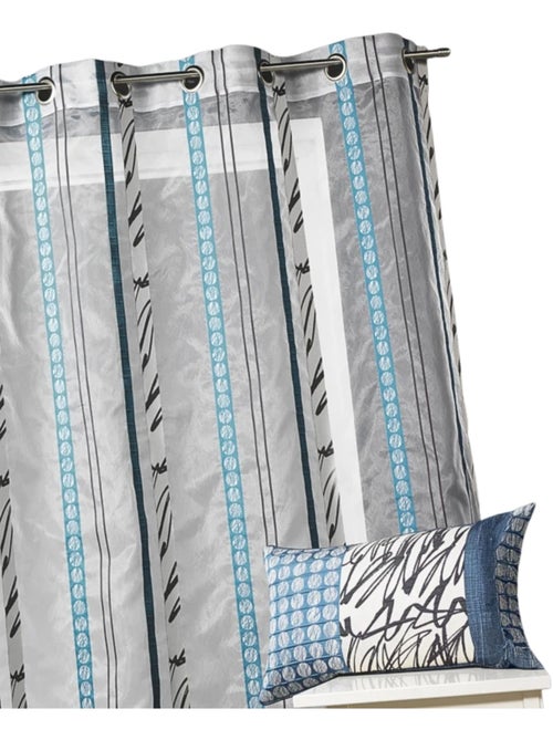 Voilage en organza à fines rayures zébrées - Kiabi