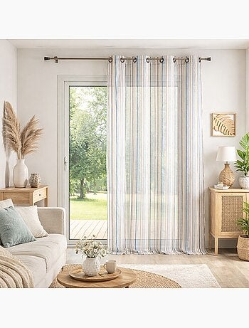 Voilage en organza à rayures