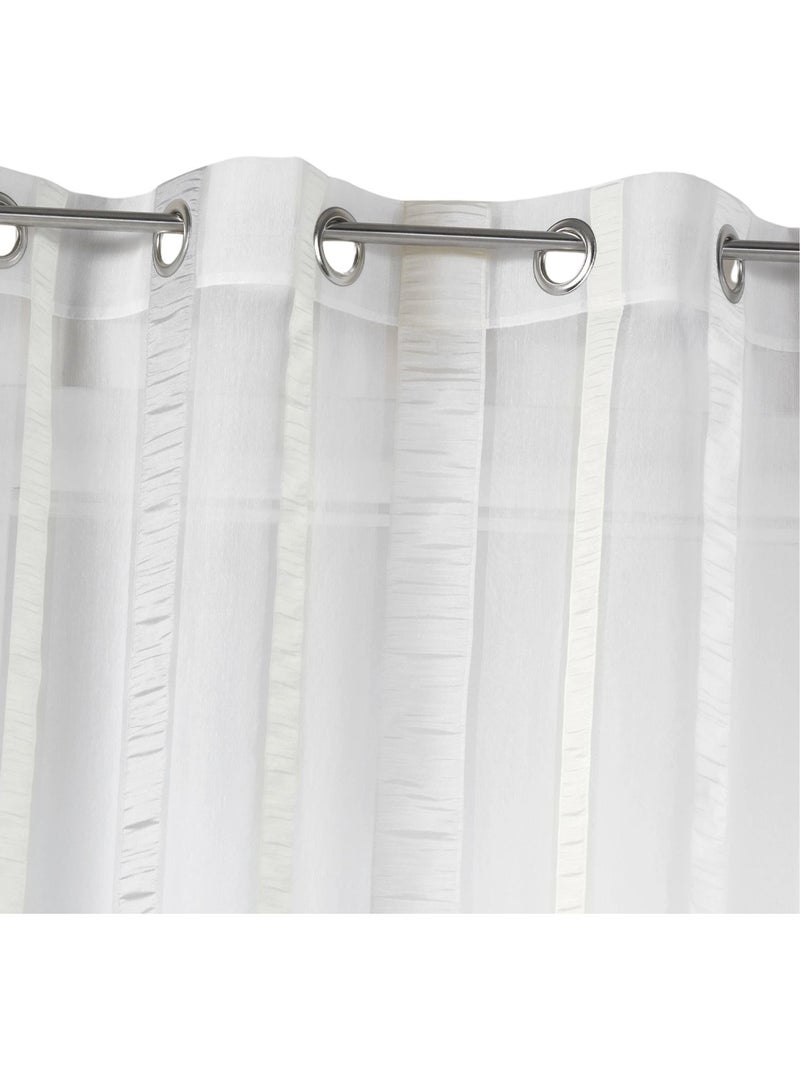 Voilage en organza à rayures verticales Gris clair - Kiabi
