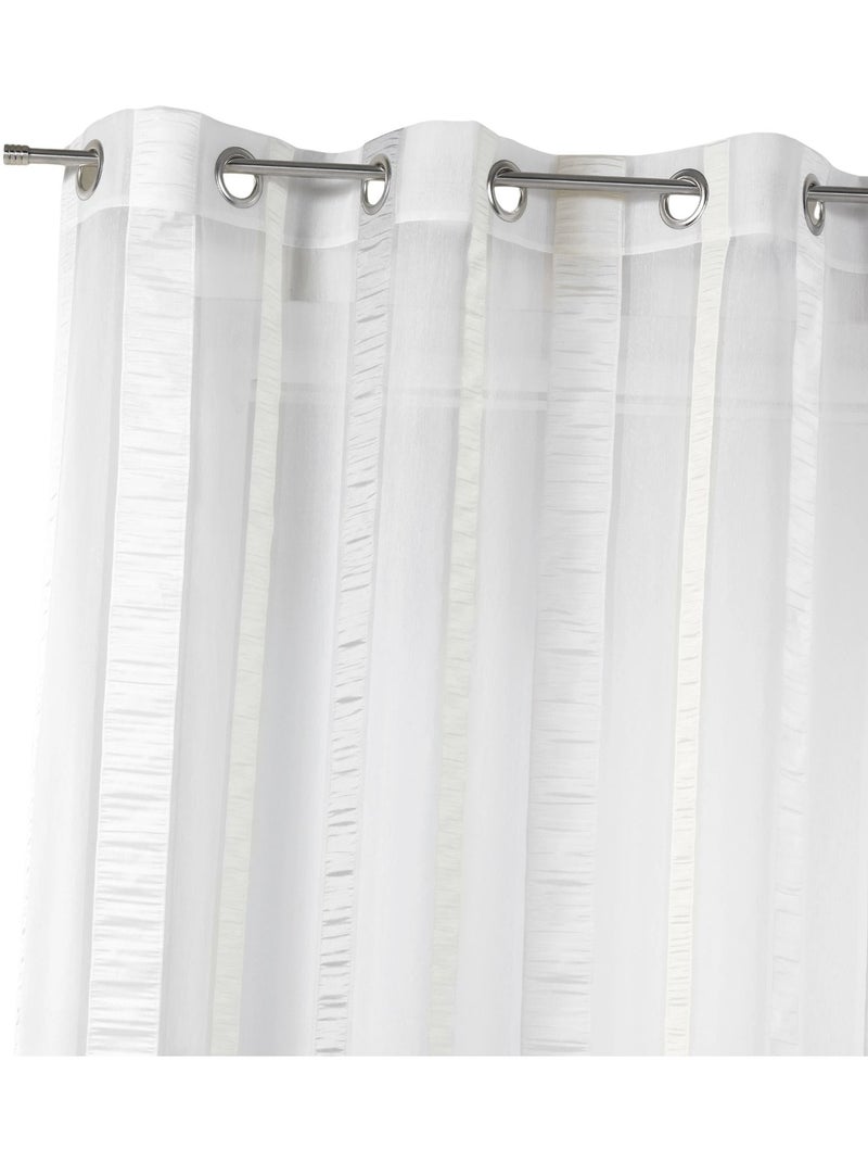 Voilage en organza à rayures verticales Gris clair - Kiabi