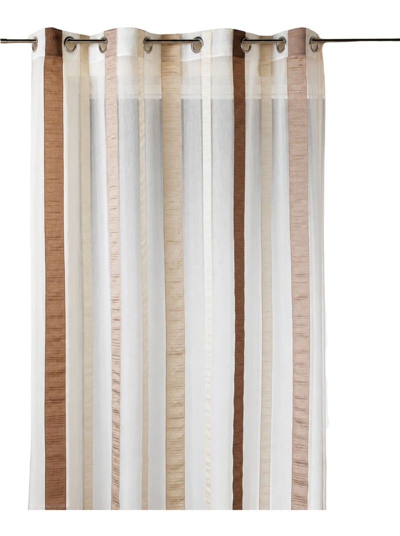 Voilage en organza à rayures verticales Taupe - Kiabi