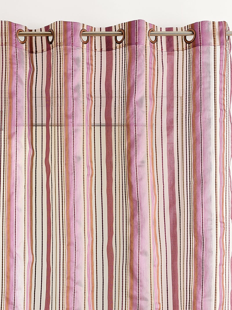 Voilage en organza à rayures Vieux rose - Kiabi
