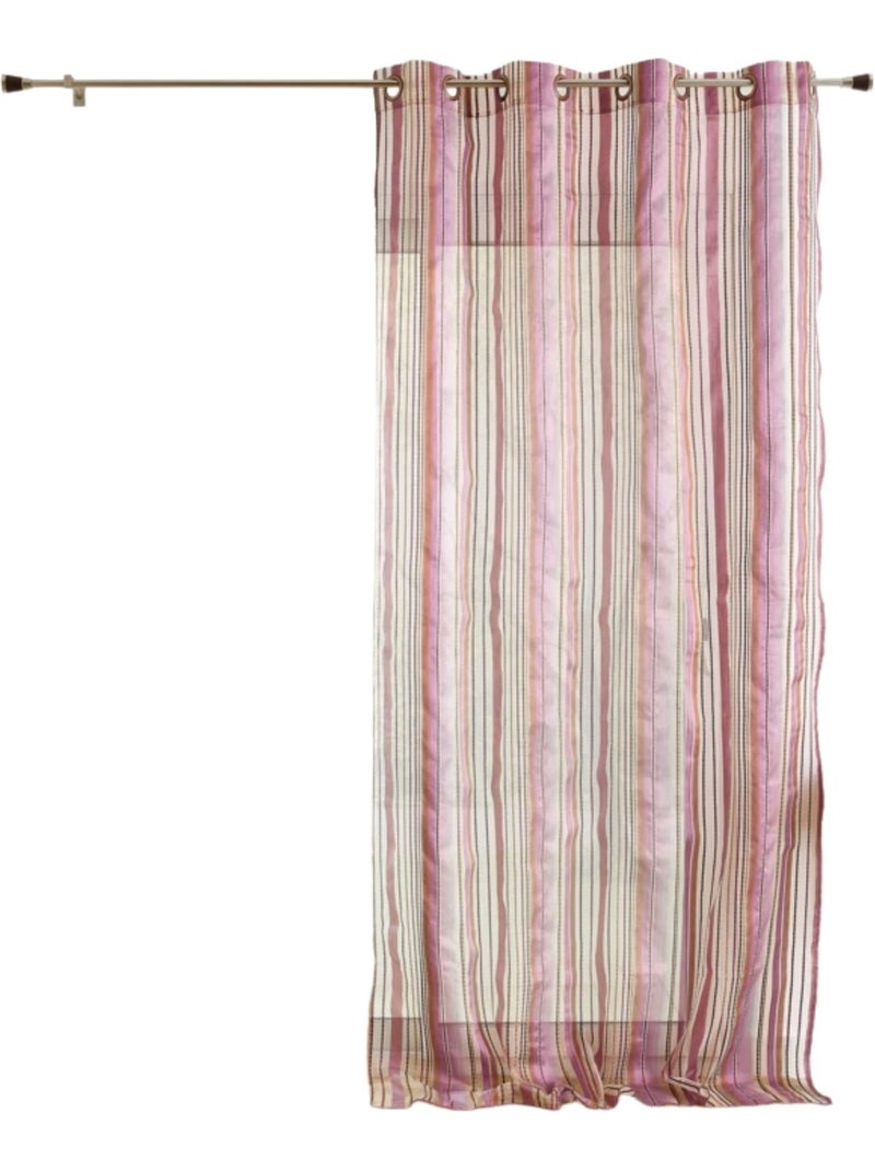 Voilage en organza à rayures Vieux rose - Kiabi