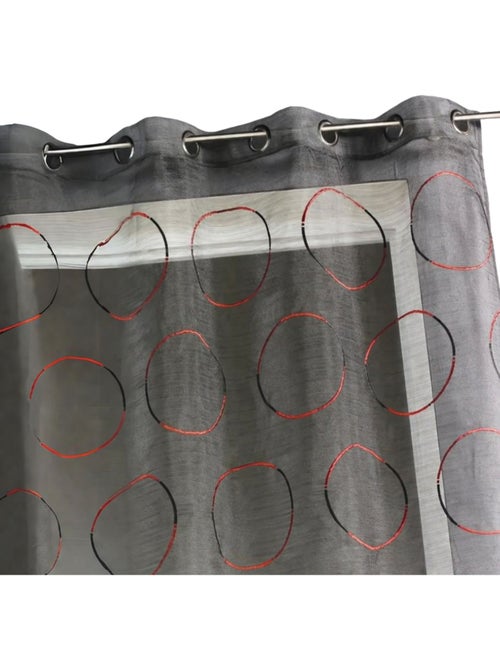 Voilage en Organza avec cercles brodés - Kiabi