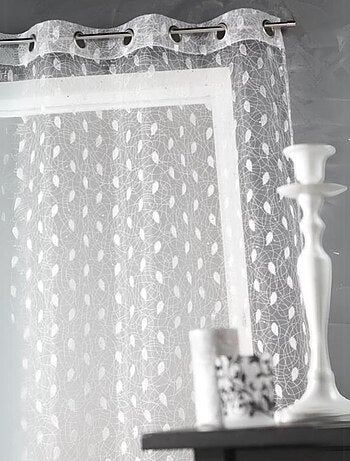 Voilage en organza brodé à imprimés fantaisies