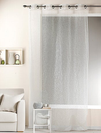 Voilage en organza dévoré et brodé