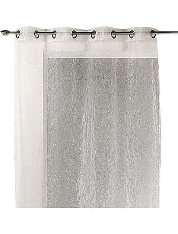 Voilage en organza dévoré et brodé
