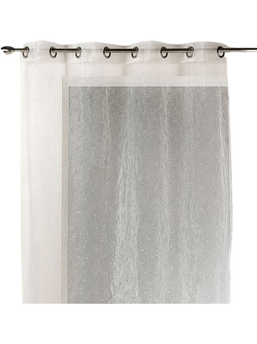 Voilage en organza dévoré et brodé - Kiabi Voilage en organza dévoré et brodé - Kiabi