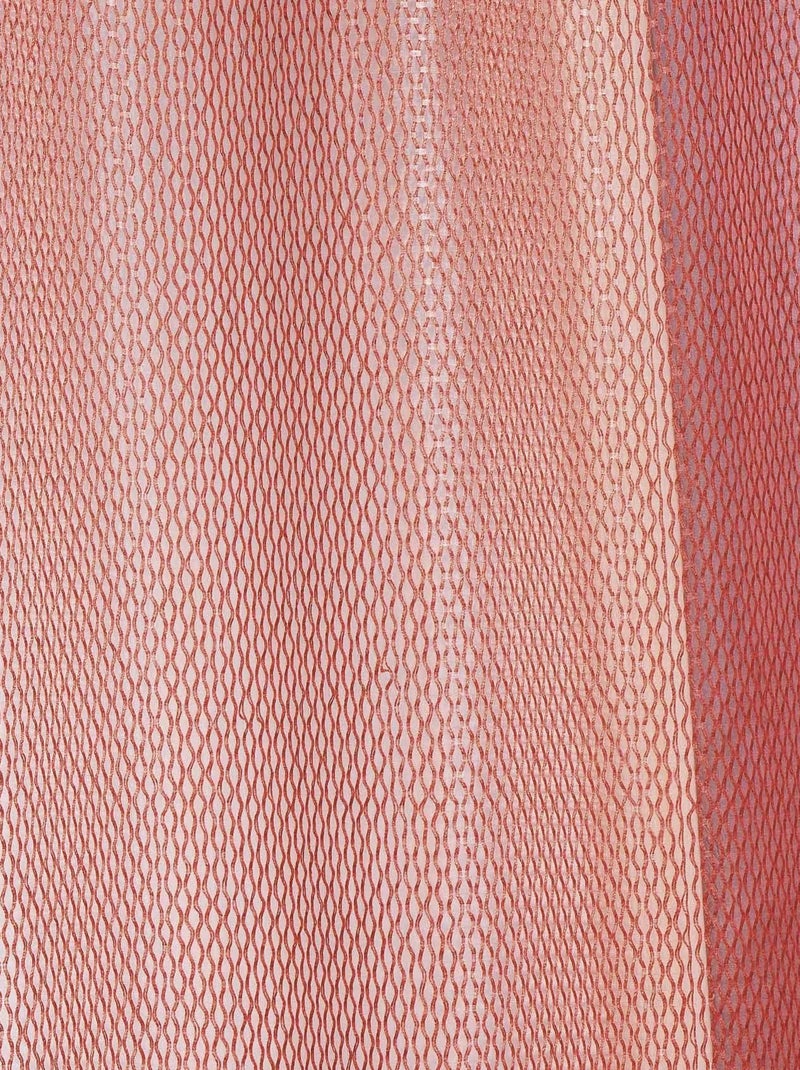 Voilage en organza fantaisie  - Effet "résille" Rouge brique - Kiabi