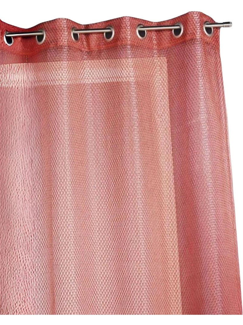 Voilage en organza fantaisie  - Effet "résille" Rouge brique - Kiabi