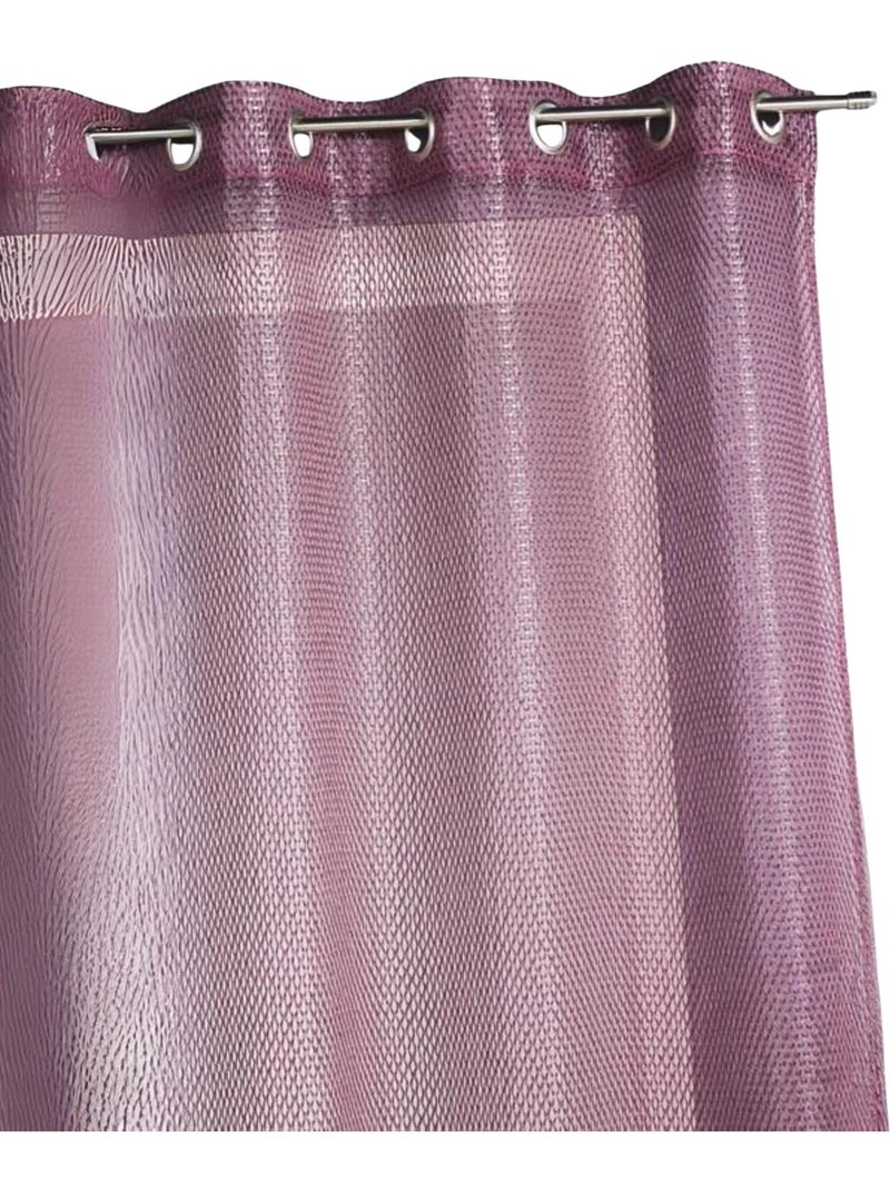 Voilage en organza fantaisie  - Effet "résille" Violet prune - Kiabi