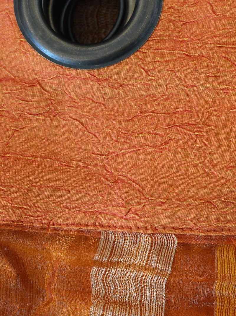 Voilage en organza froissé Orange - Kiabi