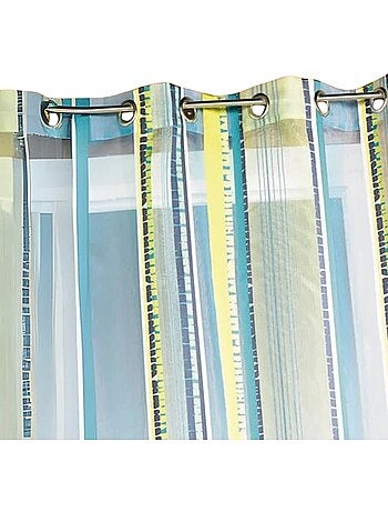 Voilage en organza jacquard à rayures verticales