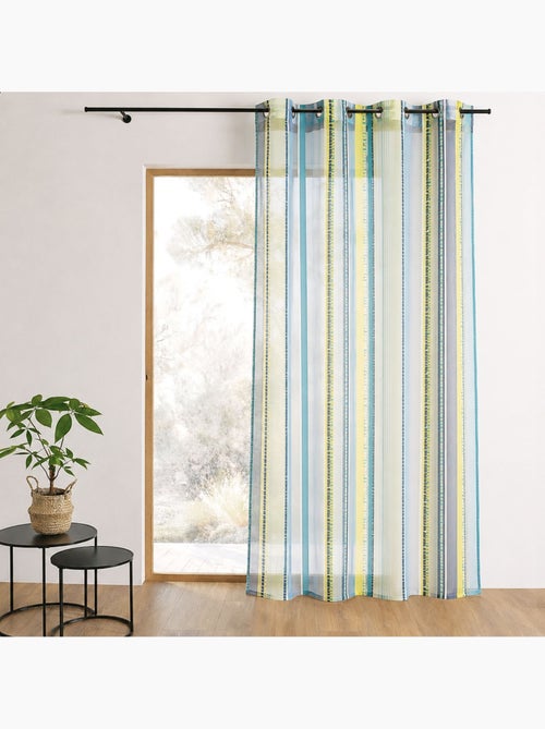 Voilage en organza jacquard à rayures verticales - Kiabi