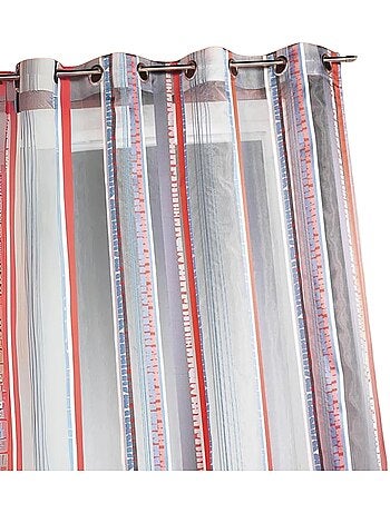 Voilage en organza jacquard à rayures verticales
