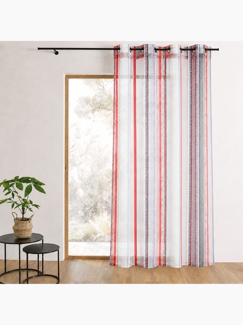 Voilage en organza jacquard à rayures verticales - Kiabi