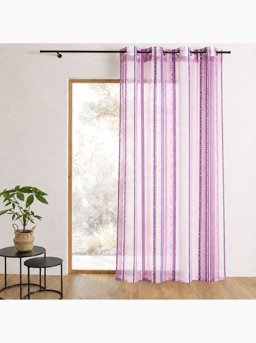 Voilage en organza jacquard à rayures verticales - Kiabi
