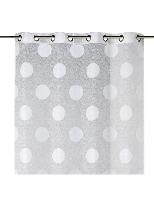 Voilage en Organza Jacquard brodé motif gros rond - Kiabi