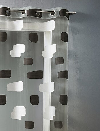 Voilage en organza jacquard et briques colorées