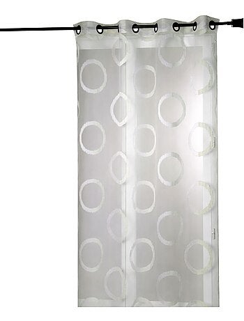 Voilage en organza jacquard ronds