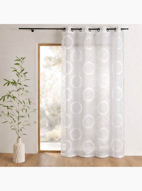 Voilage en organza jacquard ronds - Kiabi