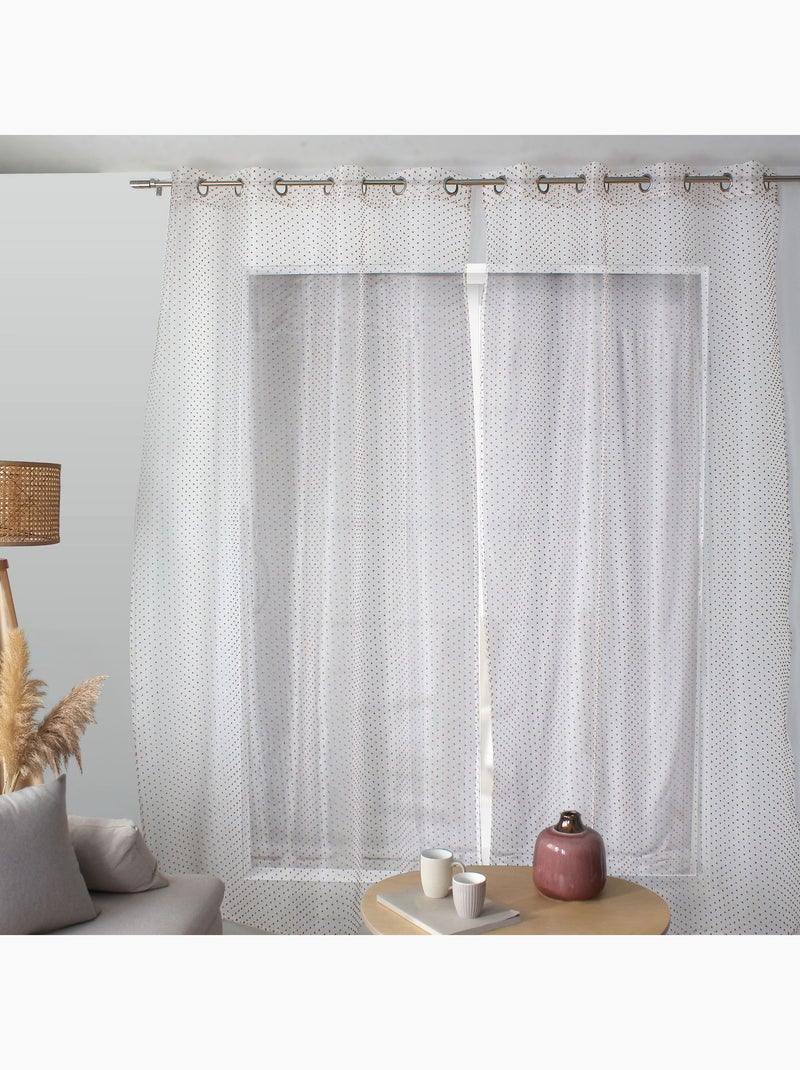 Voilage en organza plumetis LOLITA Beige - Kiabi