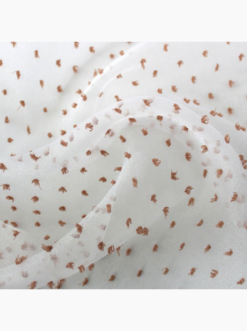 Voilage en organza plumetis LOLITA Beige - Kiabi