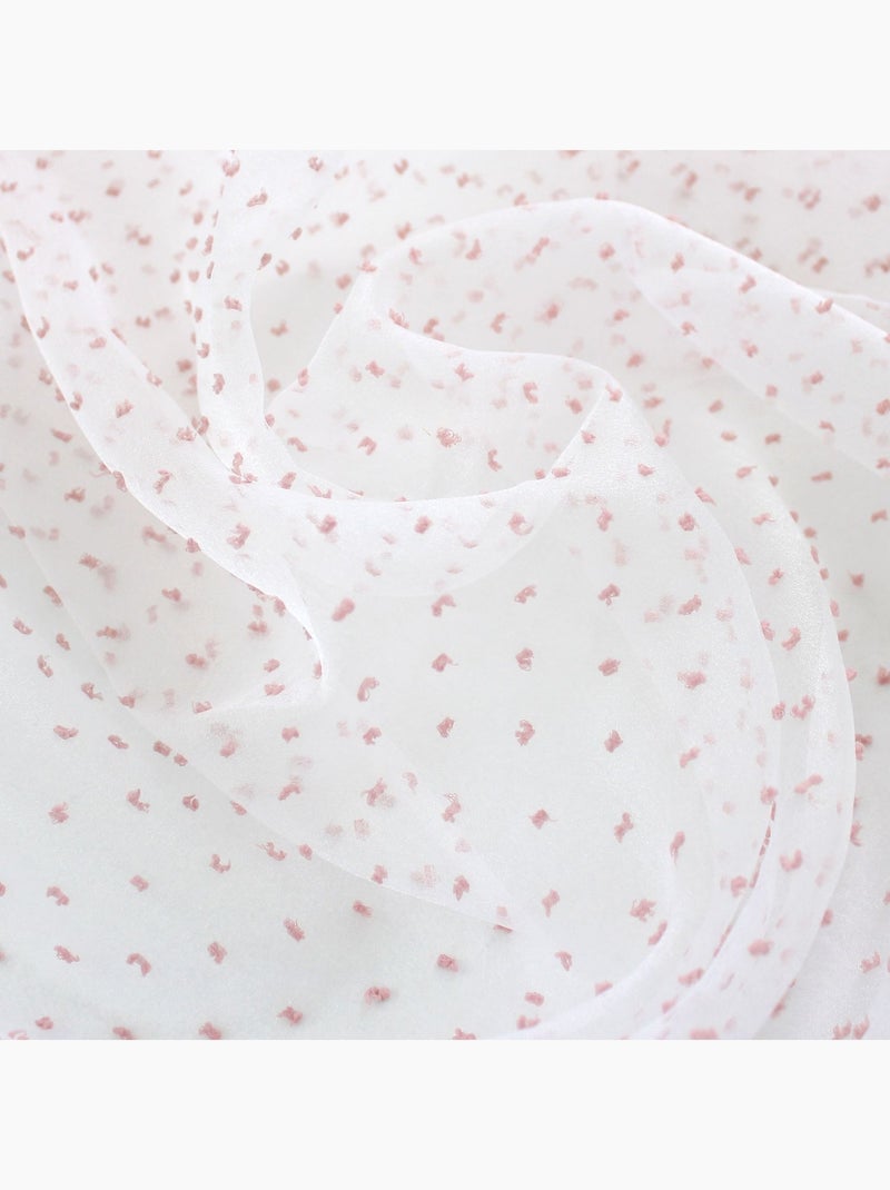 Voilage en organza plumetis LOLITA Rose - Kiabi